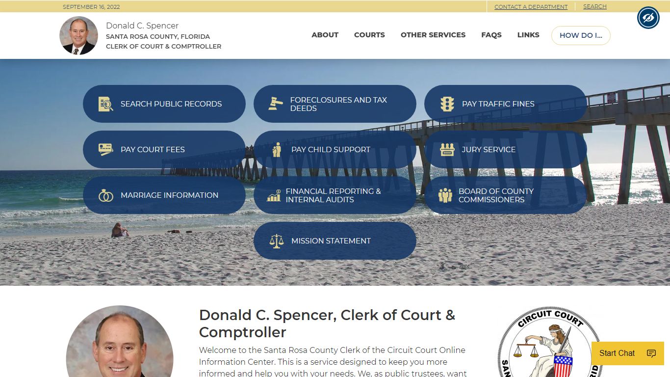 Donald C. Spencer | Santa Rosa County, FL Clerk of Court & Comptroller